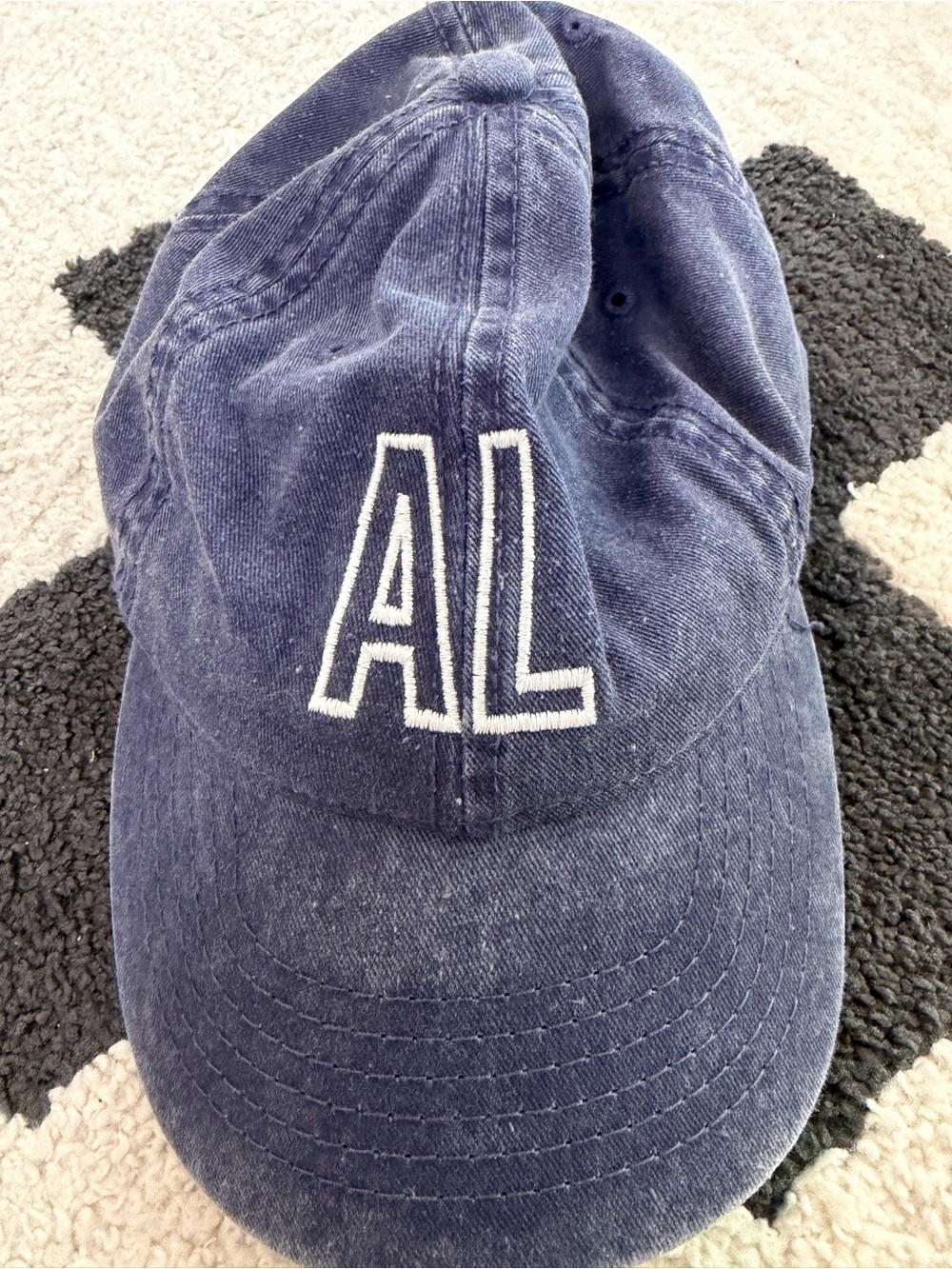 Classic Embroidered Navy Baseball Cap with 'AL' Detail